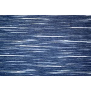 10cm Sommersweat "Linien" jeansblau  (Grundpreis € 24,00/m)